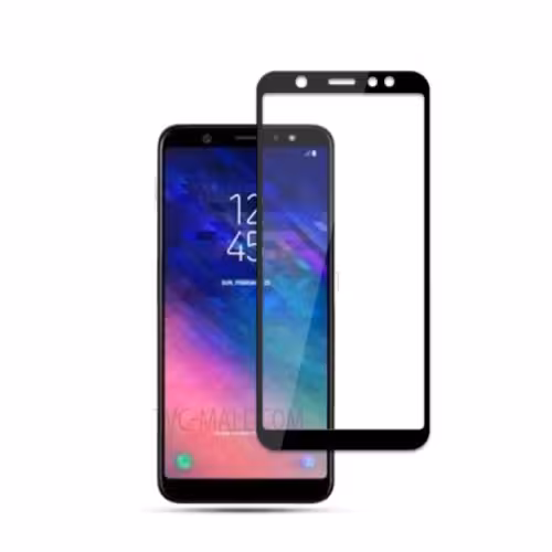 محافظ صفحه نمایش شیشه ای  full cover samsung galaxy A6 plus (2018)