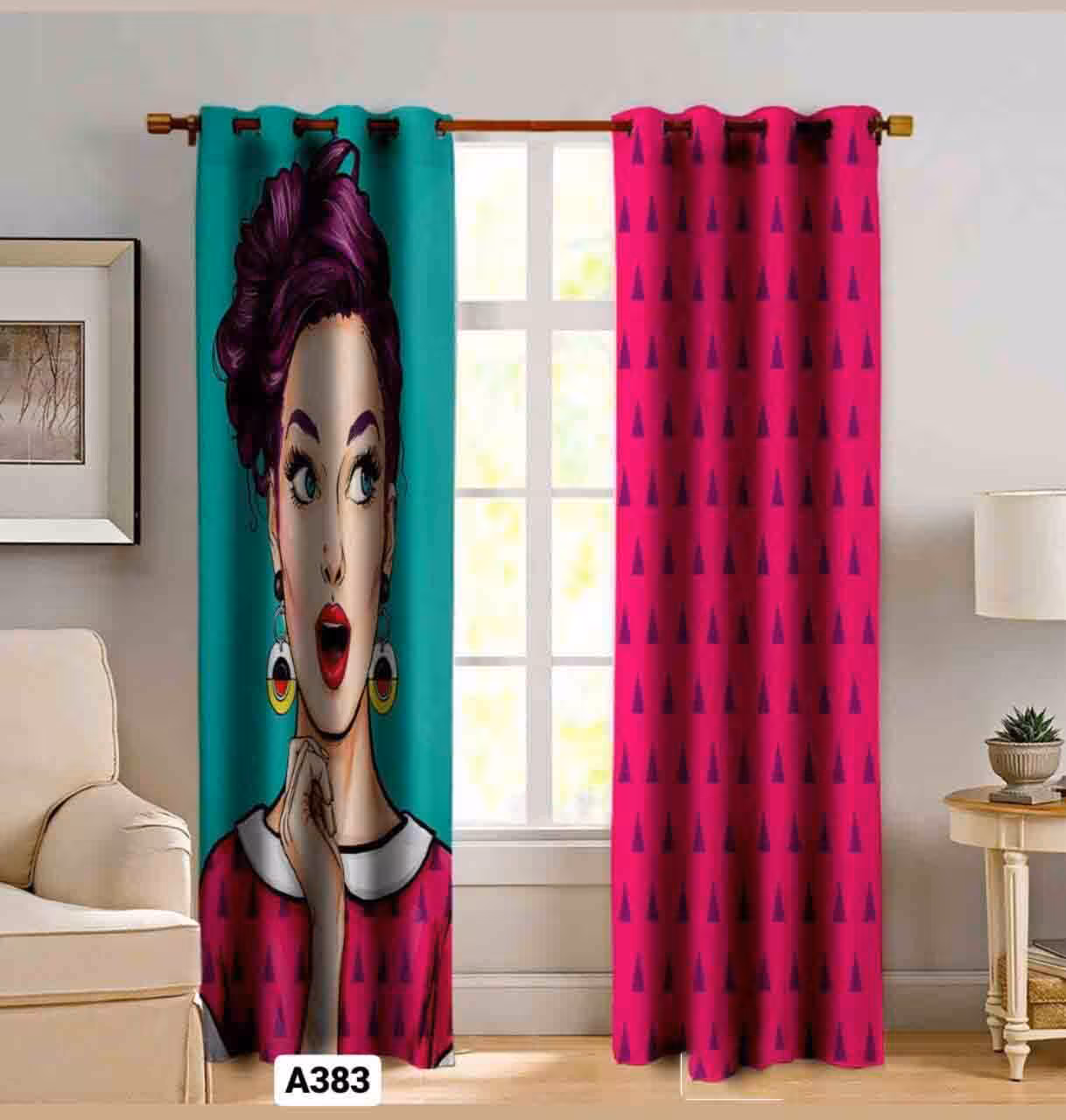 پرده چاپی دخترانه کد A383