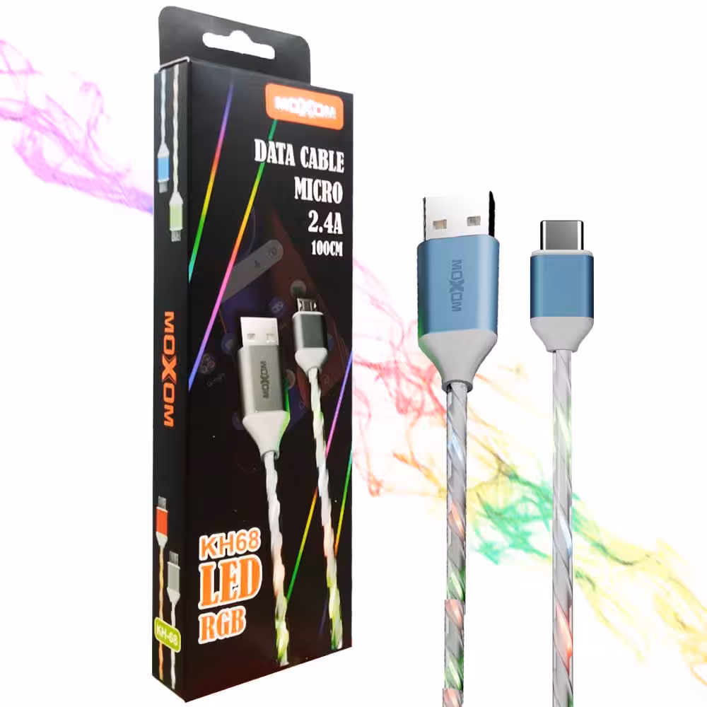 کابل MICRO  برند MOXOM مدل KH-68LED