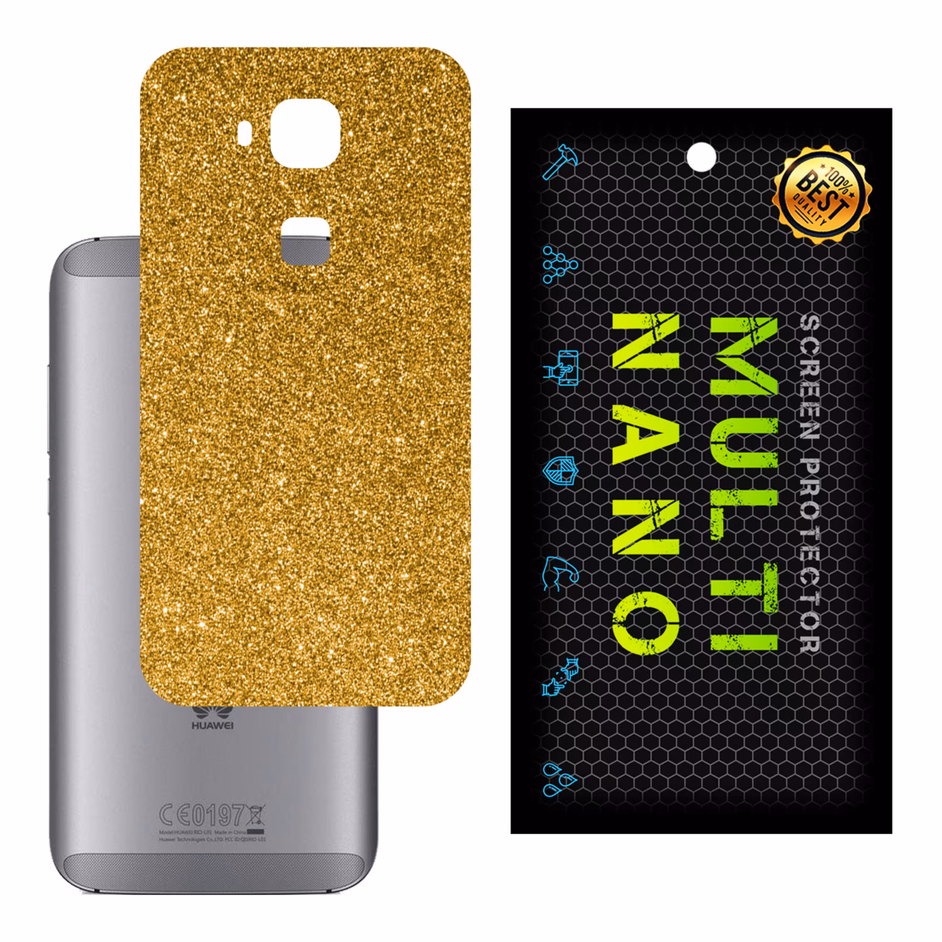 برچسب پوششی MultiNano مدل X-G1F-Gold برای پشت موبایل هوآوی G8