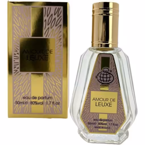 عطر ادوپرفیوم زنانه فراگرنس ورد مدل Amour De Leuxe حجم 50 میل خنک شیرین