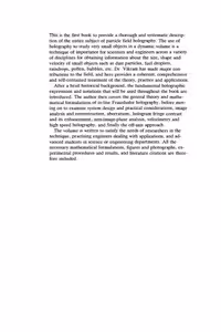 خرید و دانلود نسخه کامل کتاب Particle Field Holography