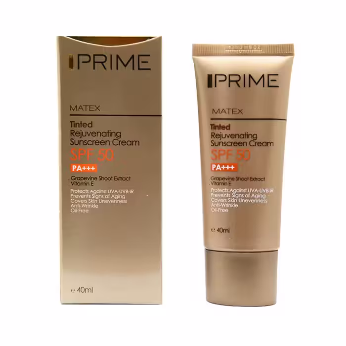 کرم ضدآفتاب جوان‌کننده SPF50 پریم 40 میلی لیتر | Prime Anti-Aging Sunscreen Cream SPF50 40ml