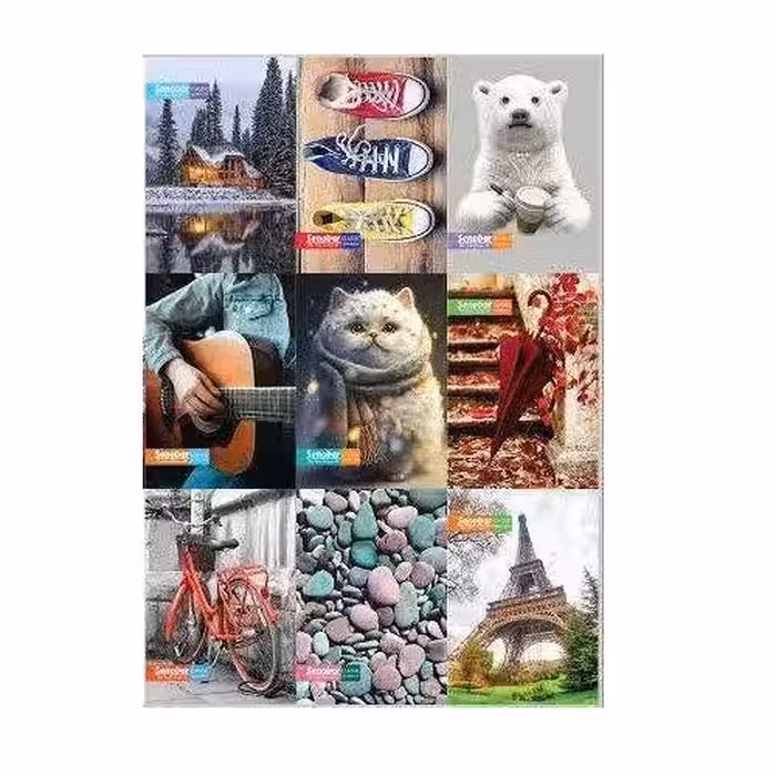 دفتر 80 برگ سیمی صنوبر مدل کلاسیک