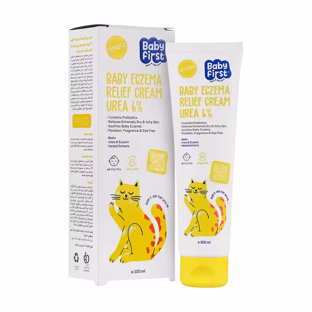 کرم نرم کننده کودک حاوی 6% اوره و اورسین بی بی فرست Baby First