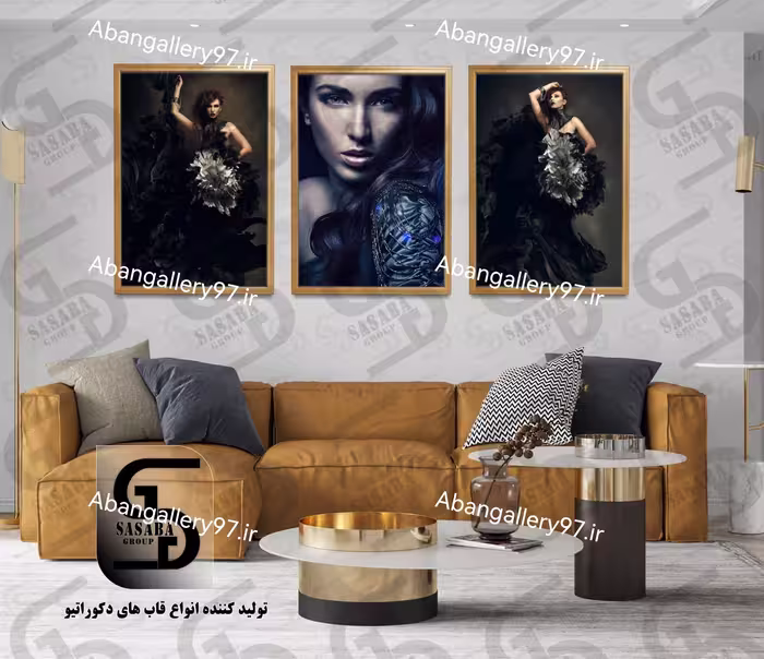 تابلو دکوراتیو سه تکه با ابعاد کلی 60 در 40 سانتیمتر