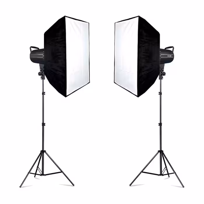 کیت نورپردازی 300 وات با سافت باکس 70×50 و پایه B-kit6