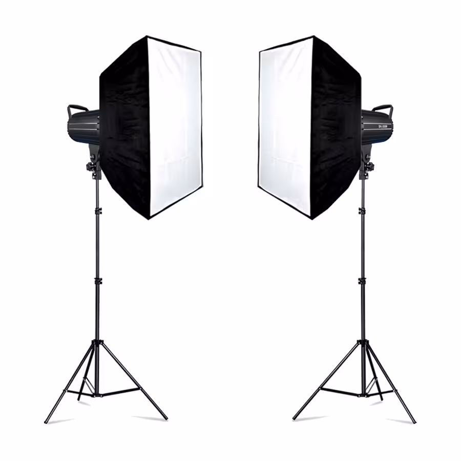 کیت نورپردازی 300 وات با سافت باکس 70×50 و پایه B-kit6