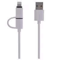کابل تبدیل USB به microUSB - لایتنینگ روموس مدل CB20 طول 1 متر