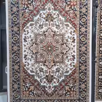 فرش پاتریس  فرش گلیم عشایری 400شانه طرح هریس کرم سایز 12متری