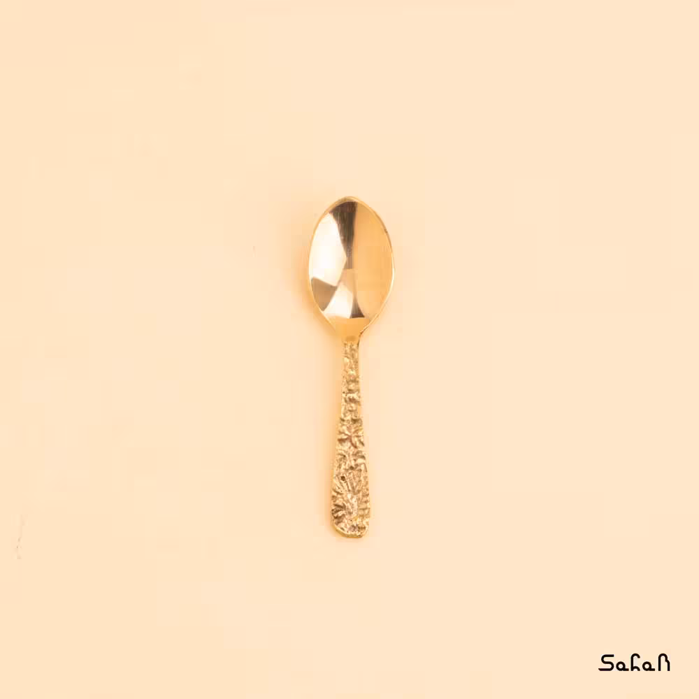 قاشق ادویه برنجی طلایی مدل آگرا
