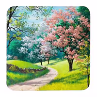 مگنت مدل G1082 طرح نقاشی منظره بهار و درخت شکوفه