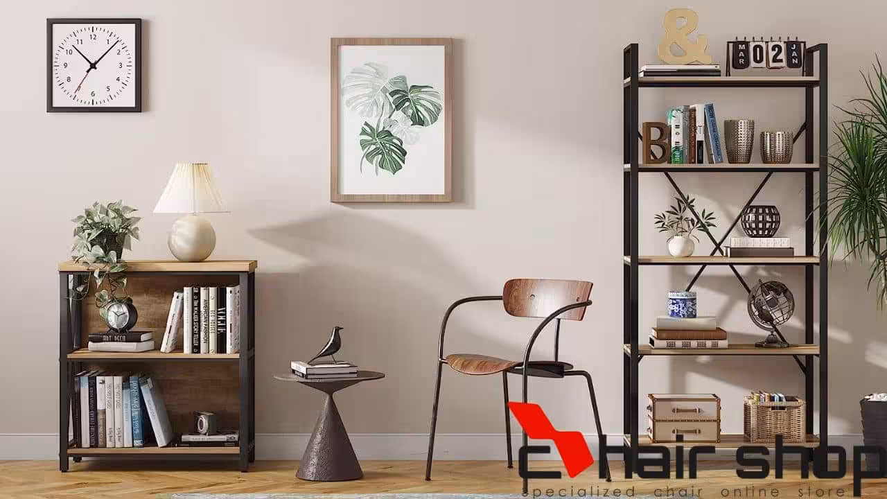 ست کتابخانه و استند چوب و فلز کد 9812