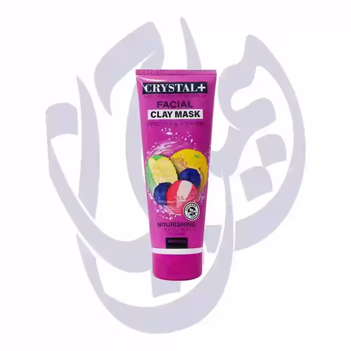 ماسک خاک رس کریستال مناسب انواع پوست حاوی پروتئین وویتامین CLAY MASK 250ml