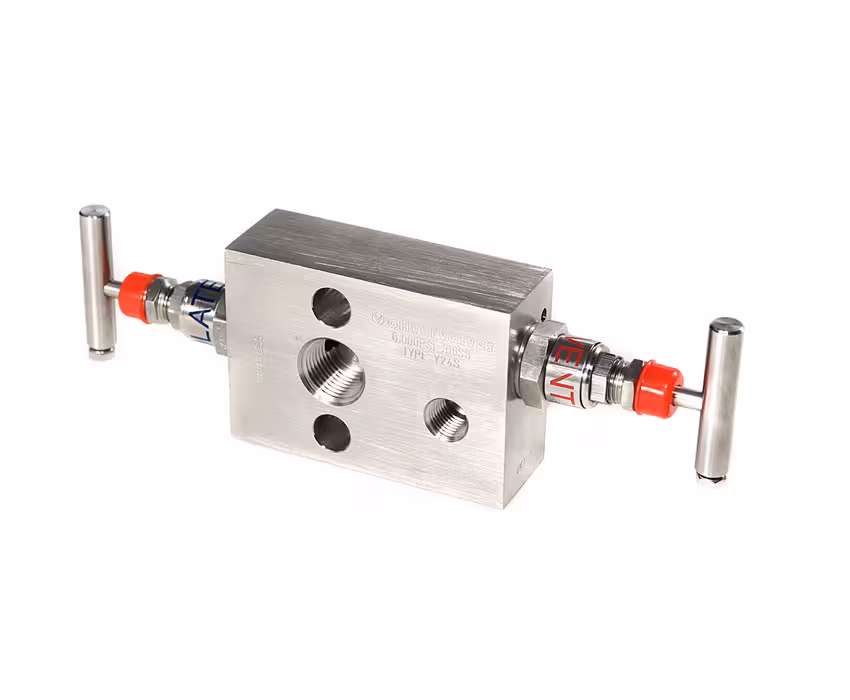 منیفولد پرفشار 10000psi دو شیر 180 درجه الیور مدل G12FFS