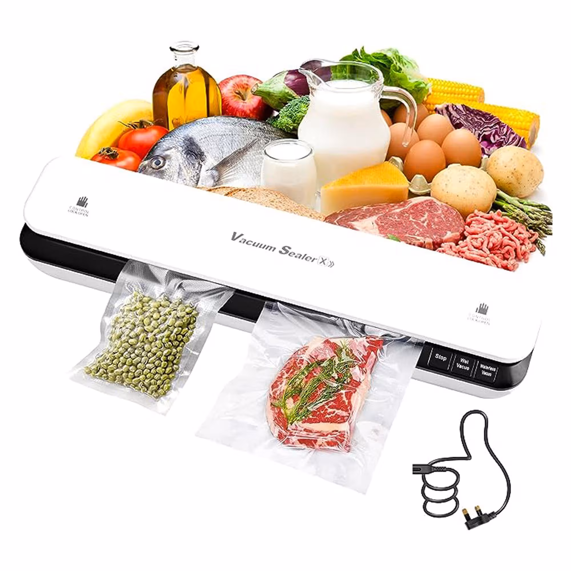 دستگاه وکیوم مواد غذایی UCHUANG Vacuum Sealer Machine, Full Automatic Food Sealer