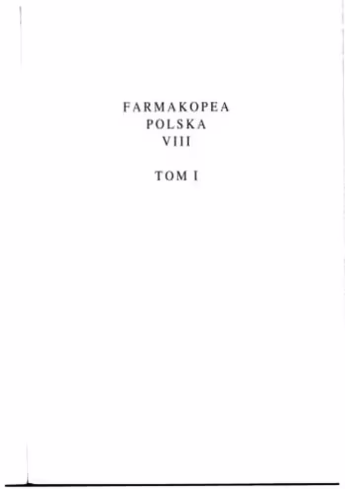 خرید و دانلود نسخه کامل کتاب Farmakopea Polska VIII Tom 1