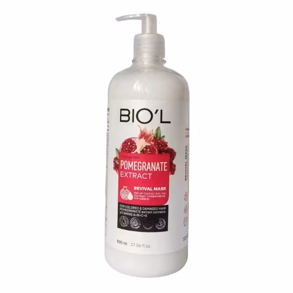 ماسک موی بیول حاوی عصاره انار 800 میلی لیتر Biol