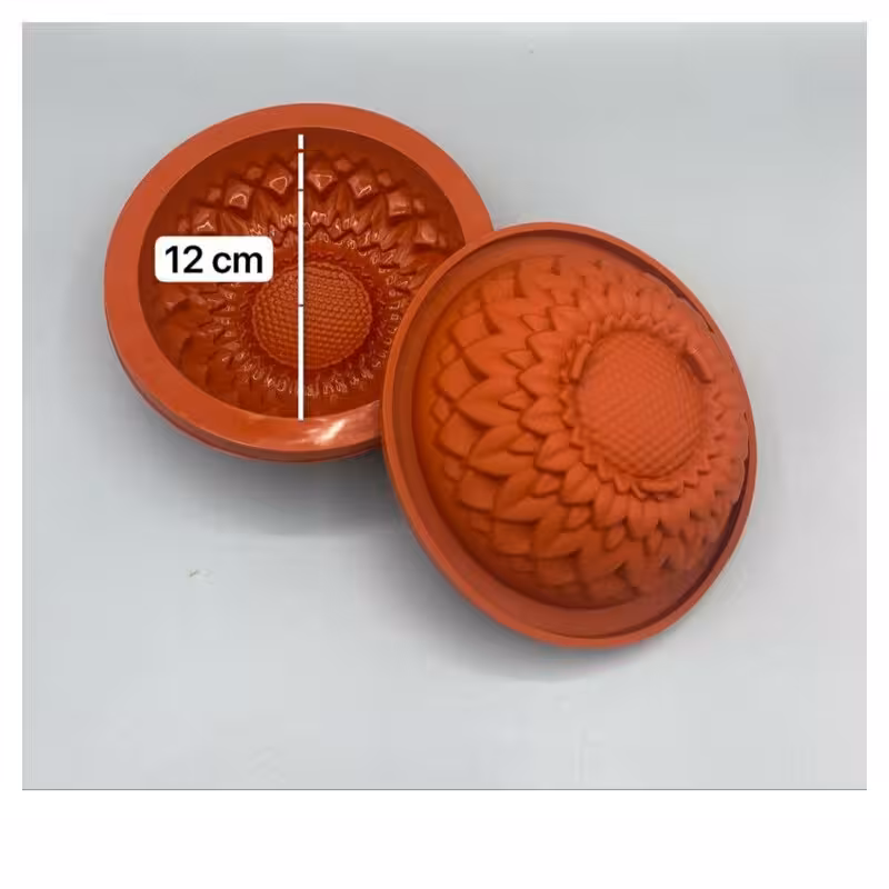 قالب سیلیکونی گل داودی کوچک قطر 12 سانت ارتفاع 5 سانت