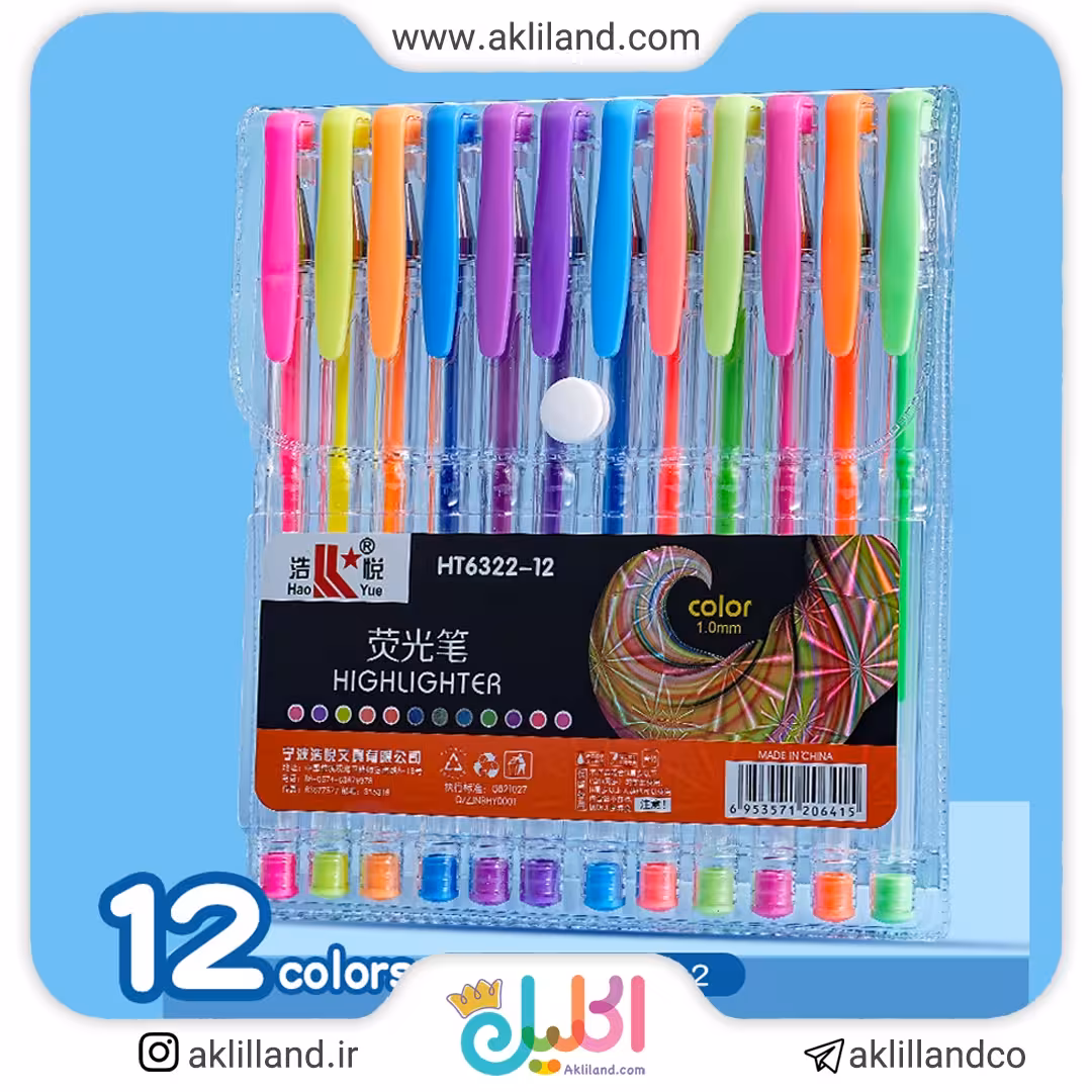 خودکار 12 رنگ فلورسنت