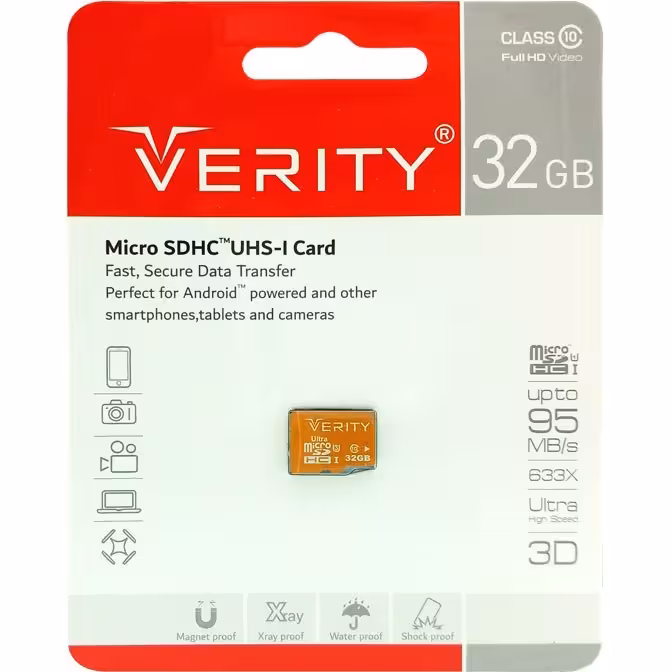 کارت حافظه‌ microSDHC وریتی ظرفیت 32 گیگابایت