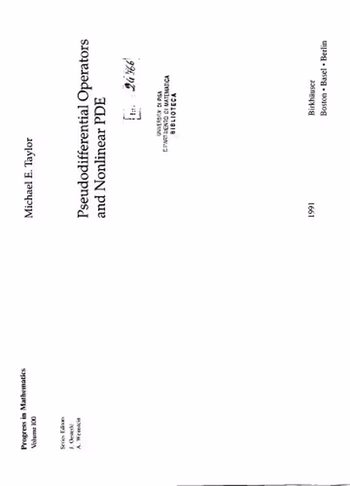 خرید و دانلود نسخه کامل کتاب Pseudodifferential operators and nonlinear PDE