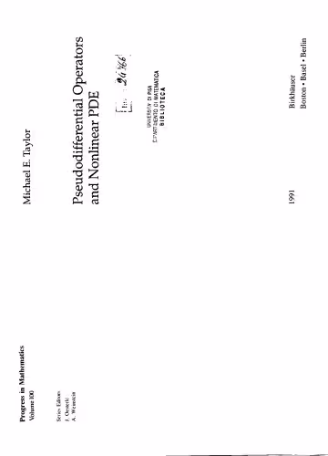 خرید و دانلود نسخه کامل کتاب Pseudodifferential operators and nonlinear PDE