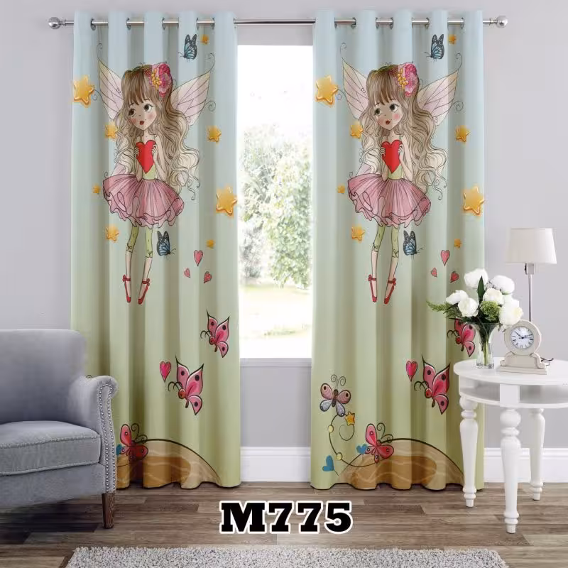 پرده سه بعدی طرح دخترانه