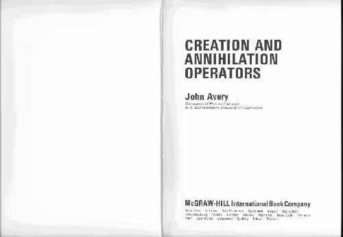 خرید و دانلود نسخه کامل کتاب Creation and Annihilation Operators