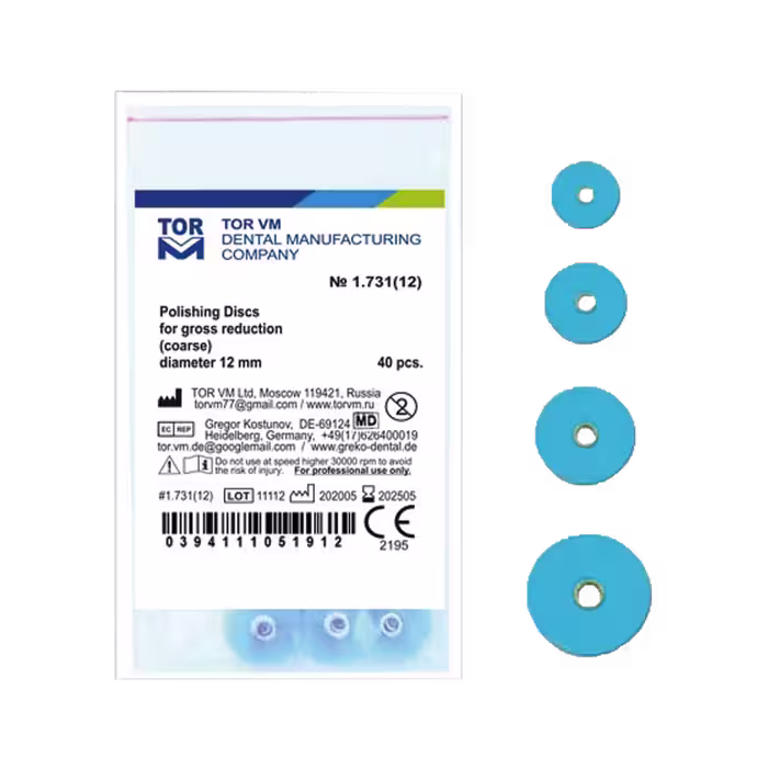 دیسک پرداخت مرکزدار آبی TORVM – POLISHING DISCS 40PCS