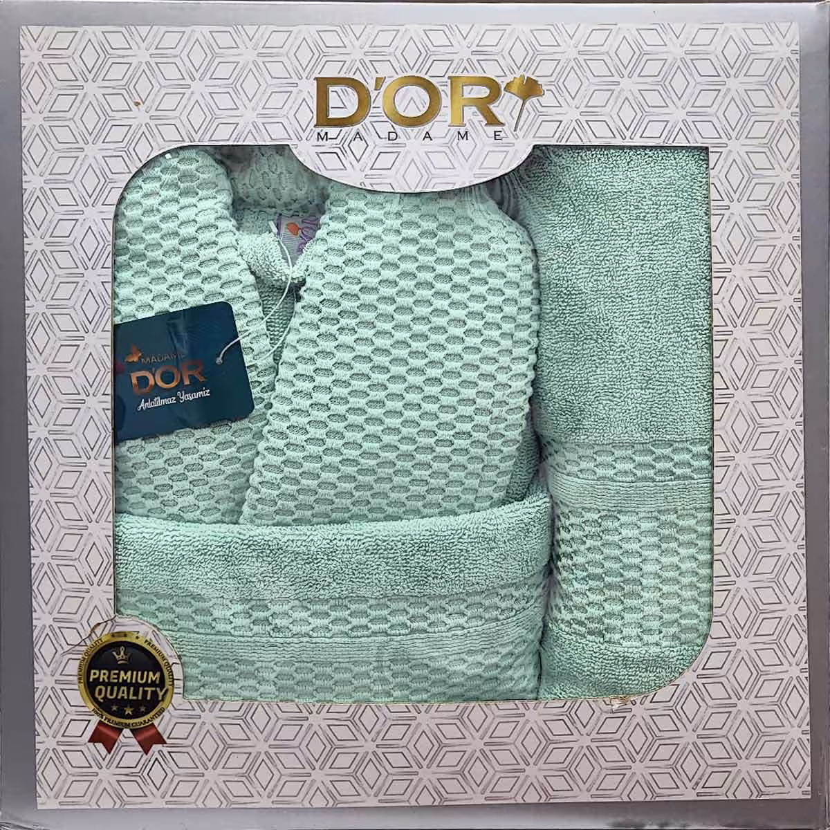 حوله نیم سرویس MoM DOR زنبوری سبز