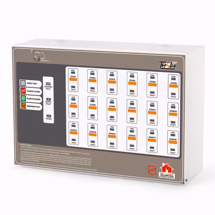 مرکز کنترل اعلام حریق متعارف تسلا (2 تا 18 زون)