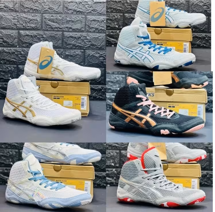 کتونی کشتی اسیکس مت بلیزر وارداتی ویتنام سایز 40 تا 45 تنوع در 4 رنگ جذاب ، فروش بصورت تک و عمده ، همراه با جعبه بارکد دار