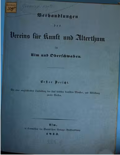 خرید و دانلود نسخه کامل کتاب Verhandlungen des Vereins für Kunst und Altertum in Ulm und Oberschwaben