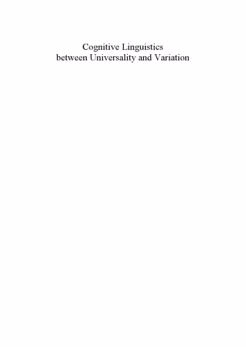 خرید و دانلود نسخه کامل کتاب Cognitive Linguistics between Universality and Variation