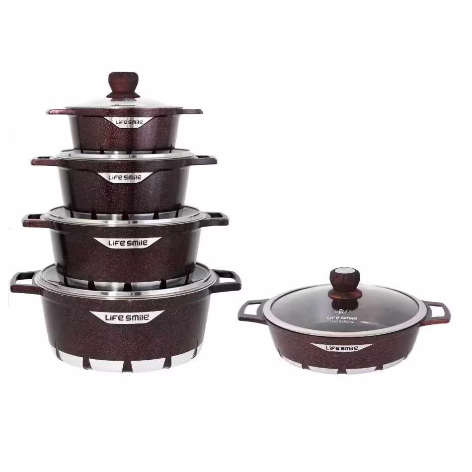 سرویس قابلمه گرانیتی 10پارچه لایف اسمایل مدل FLCM10