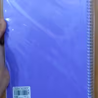 دفتر مشق 100 برگ سیمی صنوبر رنگ بنفش جلد طلقی