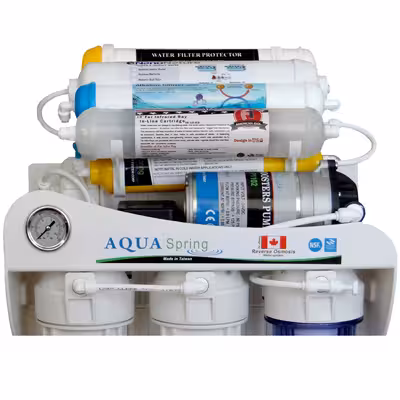 دستگاه تصفیه کننده آب آکوآ اسپرینگ مدل UF - SF4200 به همراه فیلتر بسته 3 عددی و کیت نشتی گیر