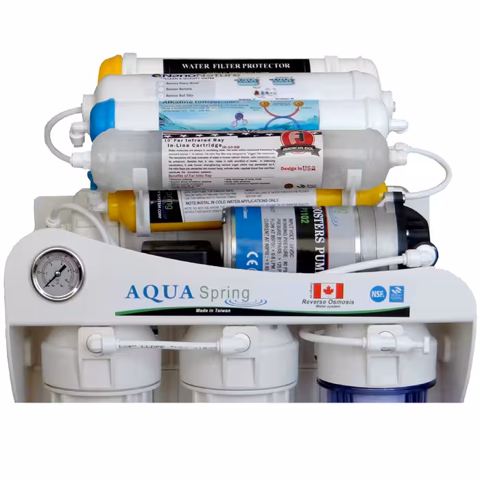 دستگاه تصفیه کننده آب آکوآ اسپرینگ مدل UF - SF4200 به همراه فیلتر بسته 3 عددی و کیت نشتی گیر