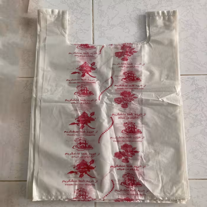 نایلون بسته بندی مدل دسته دار بسیار ضخیم کد 65.75 بسته 1 کیلوگرم