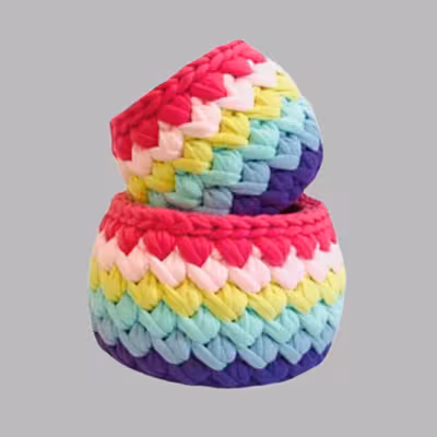 سبد قلاب بافی تریکو کد 92 مجموعه 2 عددی