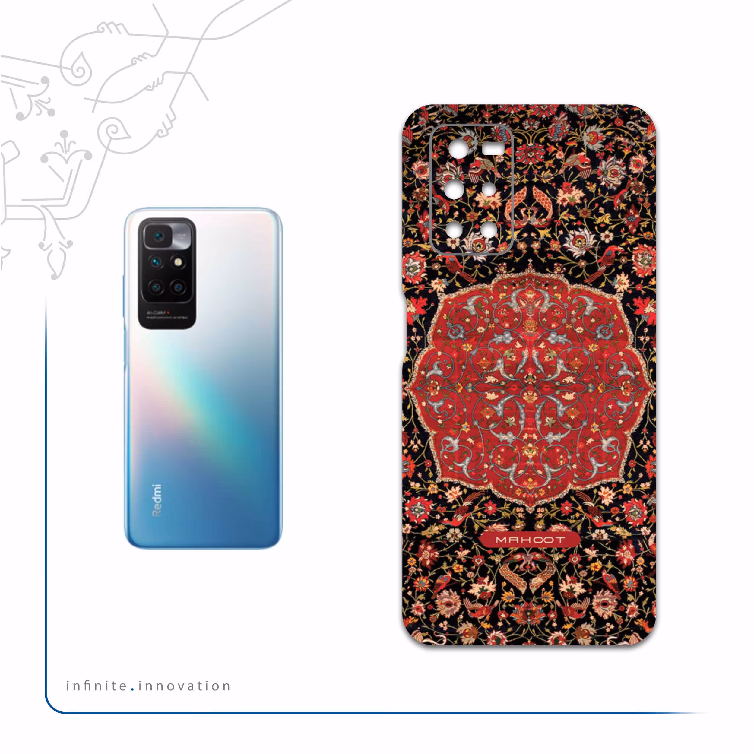 برچسب پوششی ماهوت مدل Iran-Carpet6 مناسب برای گوشی موبایل شیائومی Redmi Note 11 4G