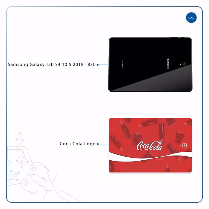 برچسب پوششی ماهوت مدل Coca-Cola-Logo مناسب برای تبلت سامسونگ Galaxy Tab S4 10.5 2018 T830