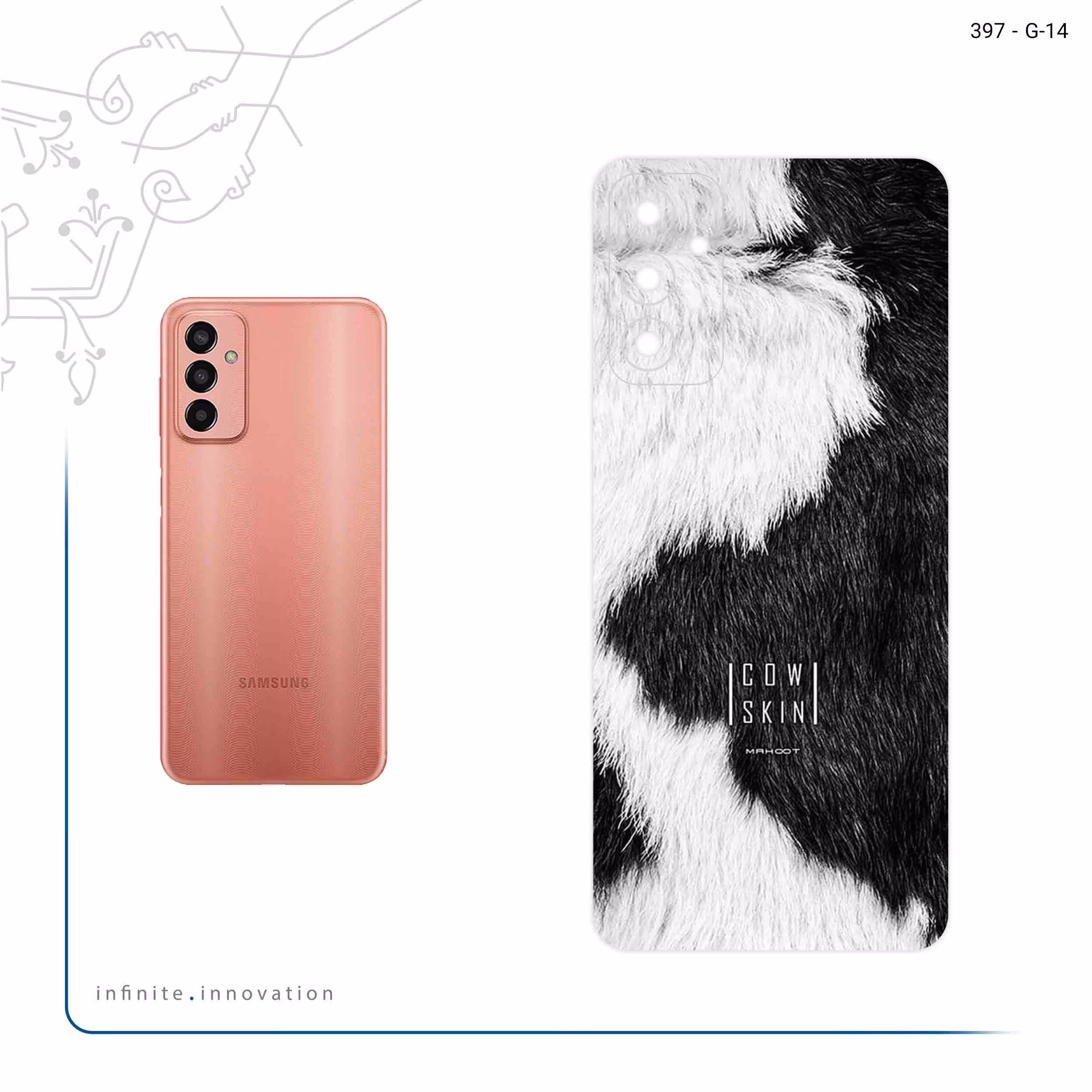 برچسب پوششی ماهوت مدل Cow Skin مناسب برای گوشی موبایل سامسونگ Galaxy F13