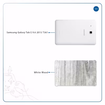 برچسب پوششی ماهوت مدل White Wood مناسب برای تبلت سامسونگ Galaxy Tab E 9.6 2015 T561