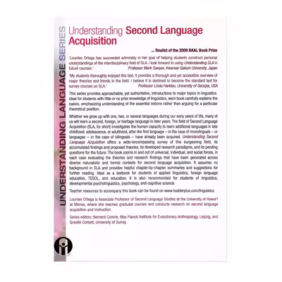 کتاب Understanding Second Language Acquisition اثر lourdes ortega انتشارات الوندپویان 