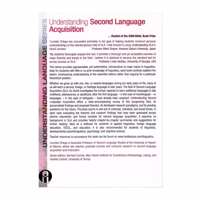 کتاب Understanding Second Language Acquisition اثر lourdes ortega انتشارات الوندپویان 