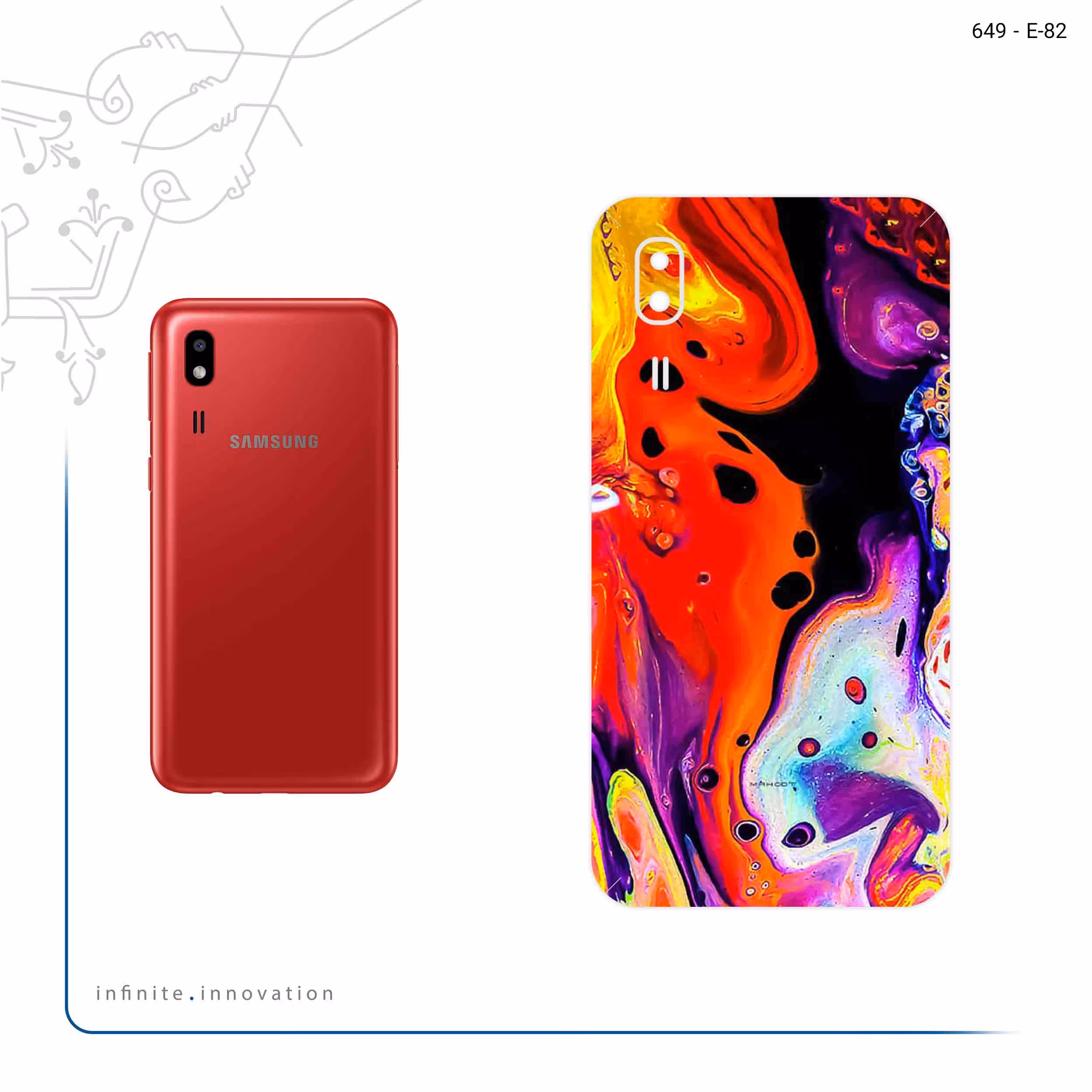 برچسب پوششی ماهوت مدل Abstract Oil Art مناسب برای گوشی موبایل سامسونگ Galaxy A2 Core