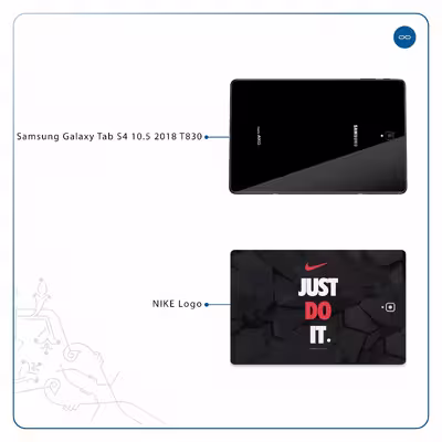 برچسب پوششی ماهوت مدل NIKE-Logo مناسب برای تبلت سامسونگ Galaxy Tab S4 10.5 2018 T830