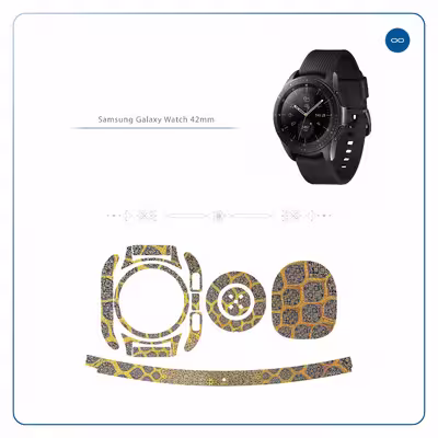 برچسب ماهوت طرح Iran-Tile2 مناسب برای ساعت هوشمند سامسونگ Galaxy Watch 42mm